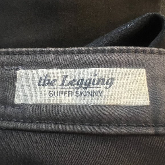 AG Adriano Goldschmied Women’s Jeans Size 2 25R Gray Coated Legging Super Skinny - Picture 6 of 7